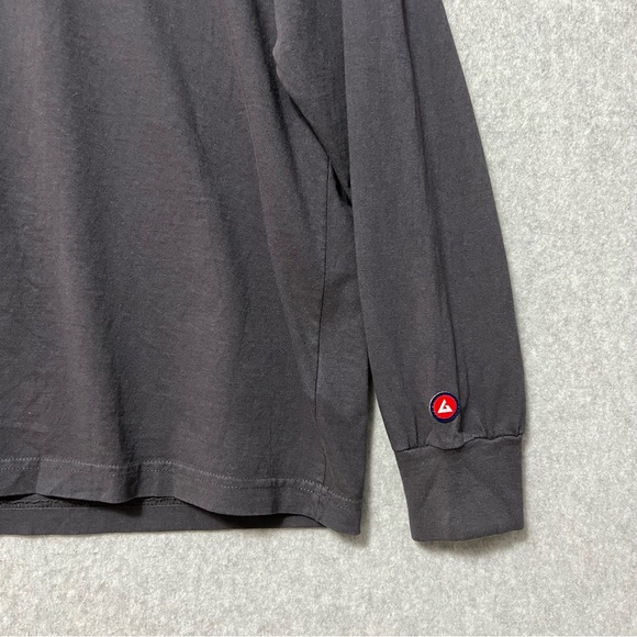 American Giant Mens Long Sleeve Tee Size Medium Dark Gray Crew Neck Cotton - Picture 4 of 8